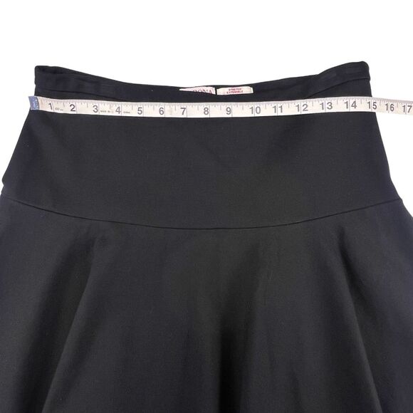 Merona Skirt 10 Black Flared Mini Skater Style A Line Party Classic Flirty Skirt - Picture 4 of 10